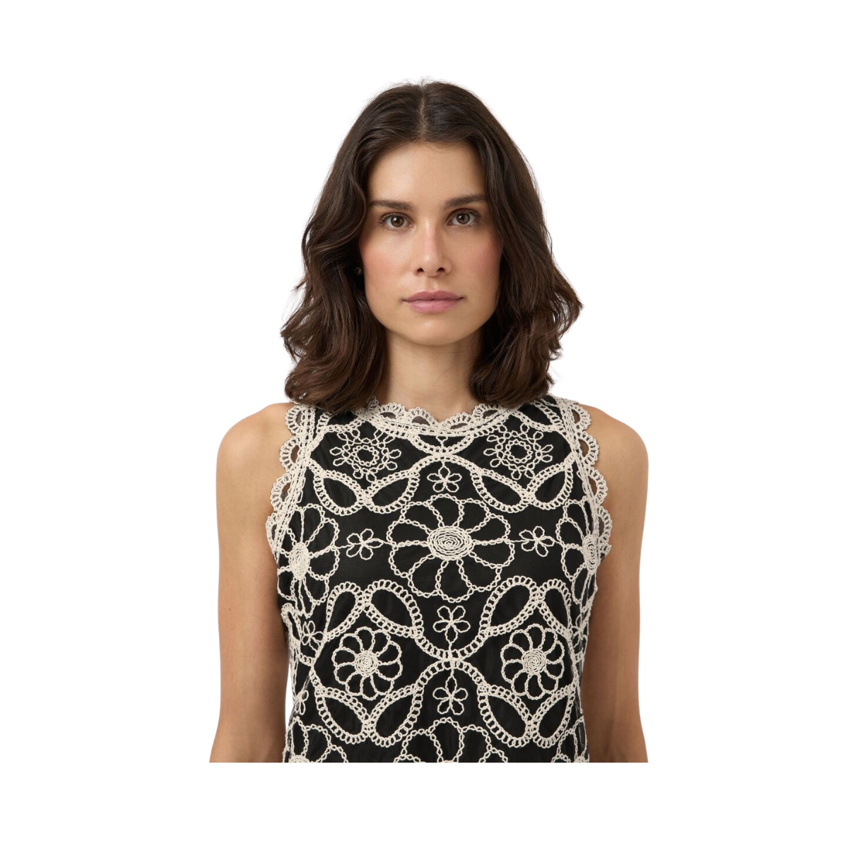 YASCilia Crochet Top - Black