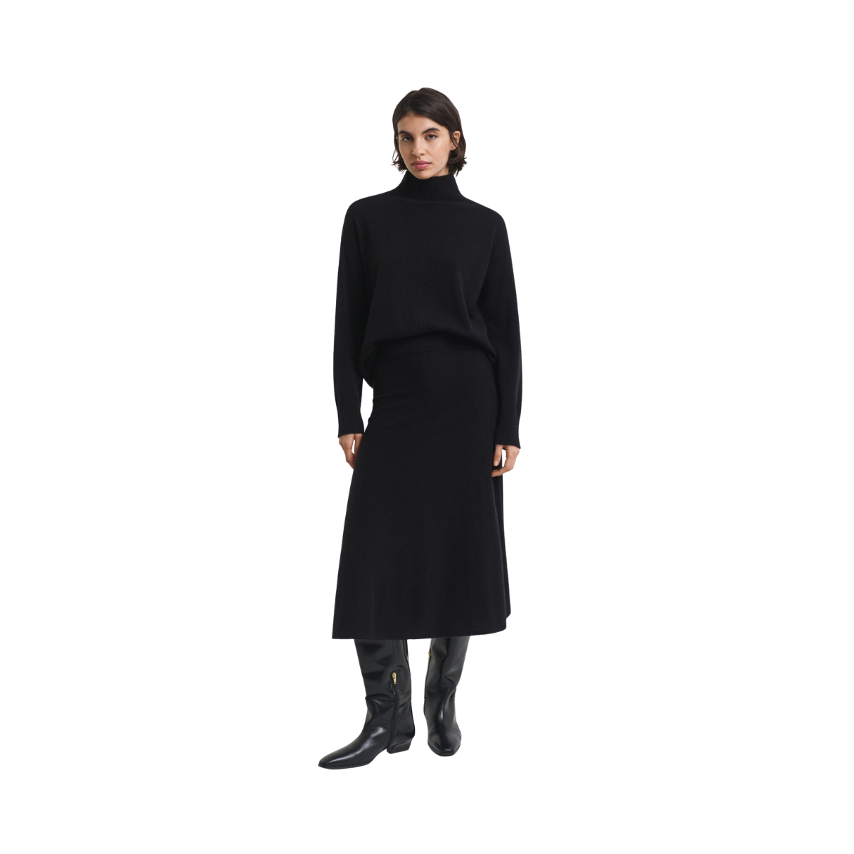 Superfine Lambswool Skirt - Black