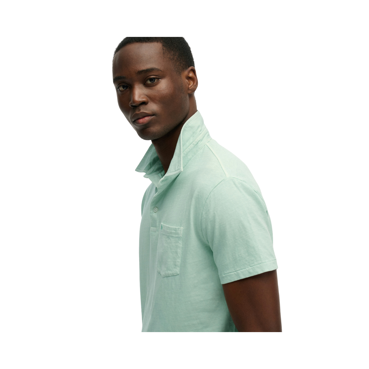 Classic Cotton Linen Polo - Fresh Mint Green