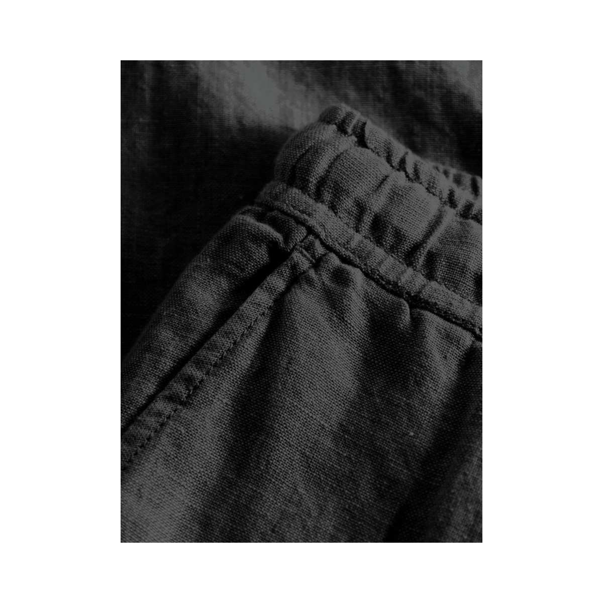 Loose linen pants - Black Jet