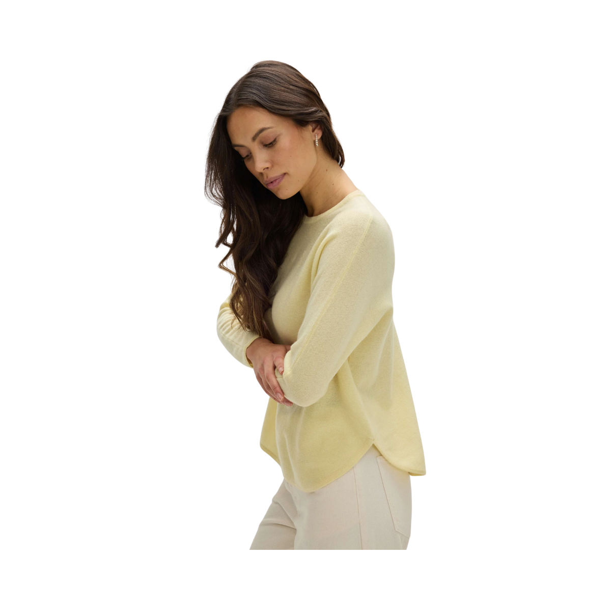 Curved Sweater - Yellow