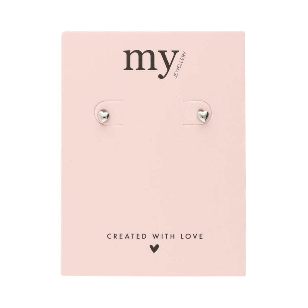 Ear studs heart - Silver