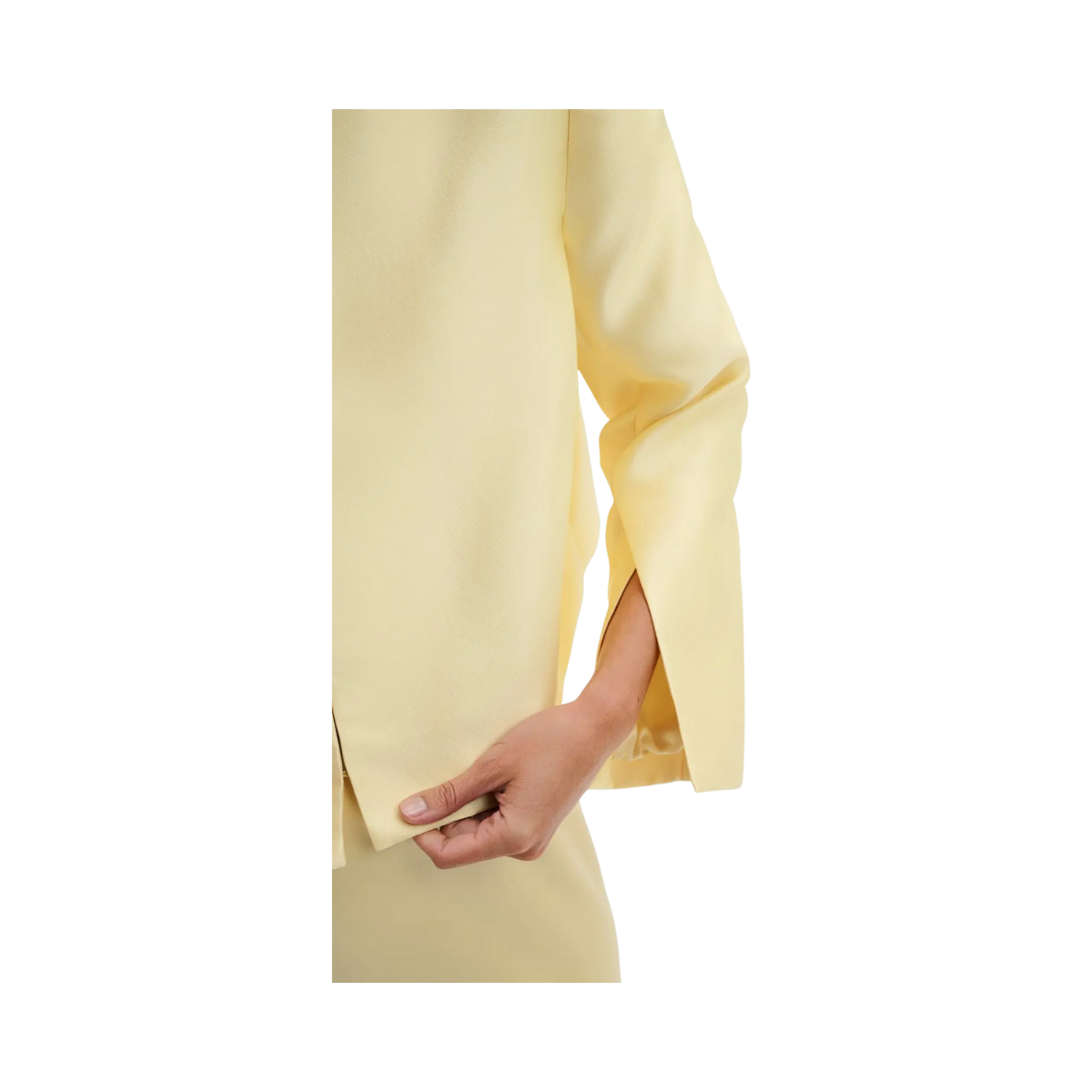 Ruthie cropped long sleeve blouse - Light Lemon