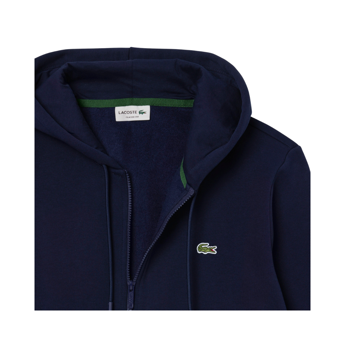 Zip-Through Hooded Sweatshirt - Navy Blue