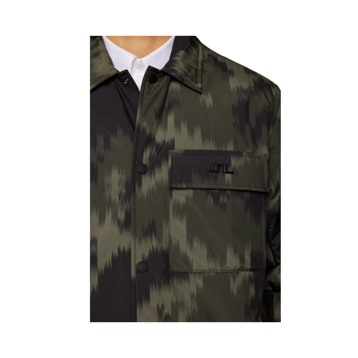Nile Print padded Overshirt - Warp Forest L