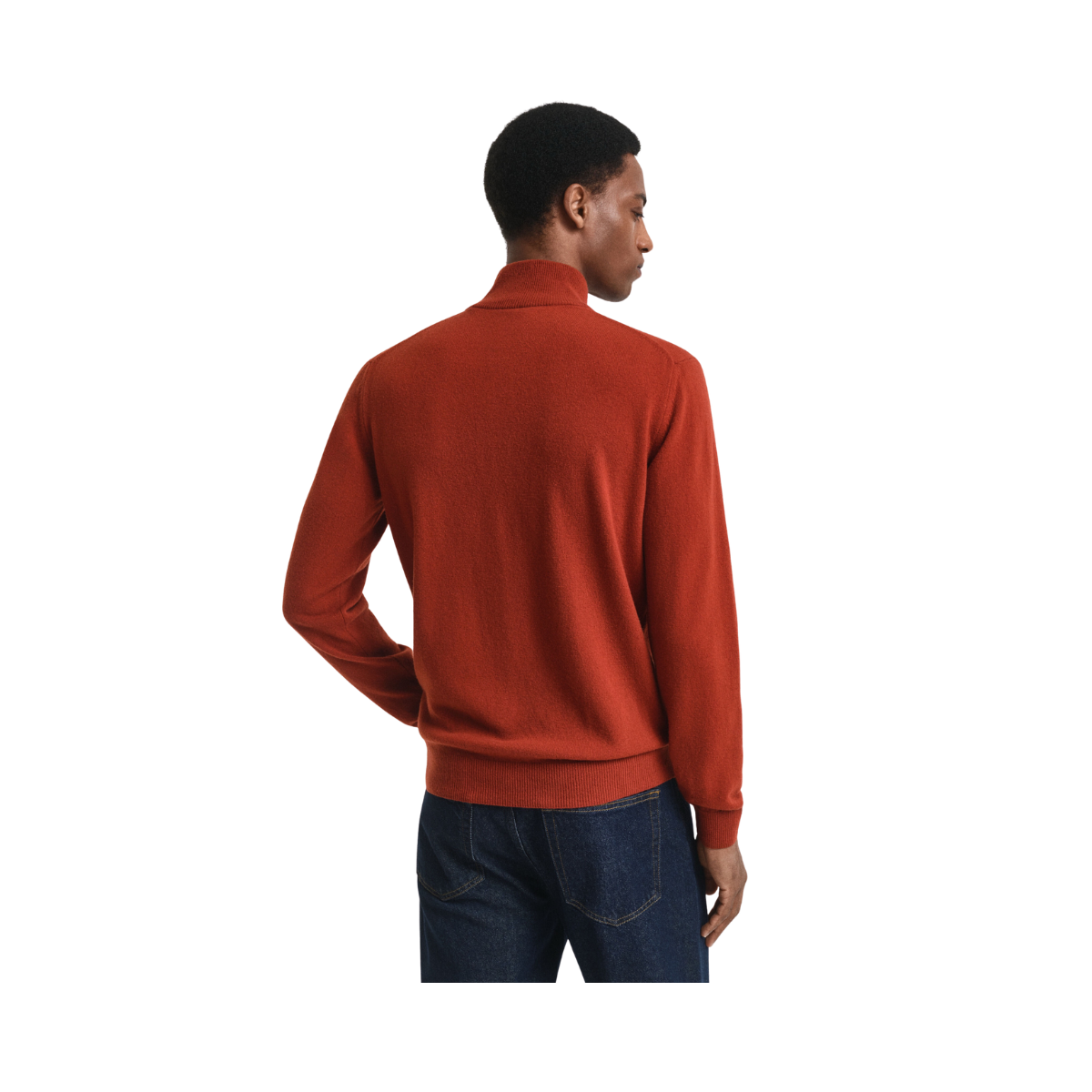 Superfine Lambswool Half Zip - Modern Rust