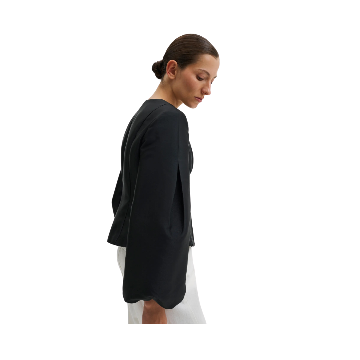 Vendela Balloon Sleeve Blouse - Black