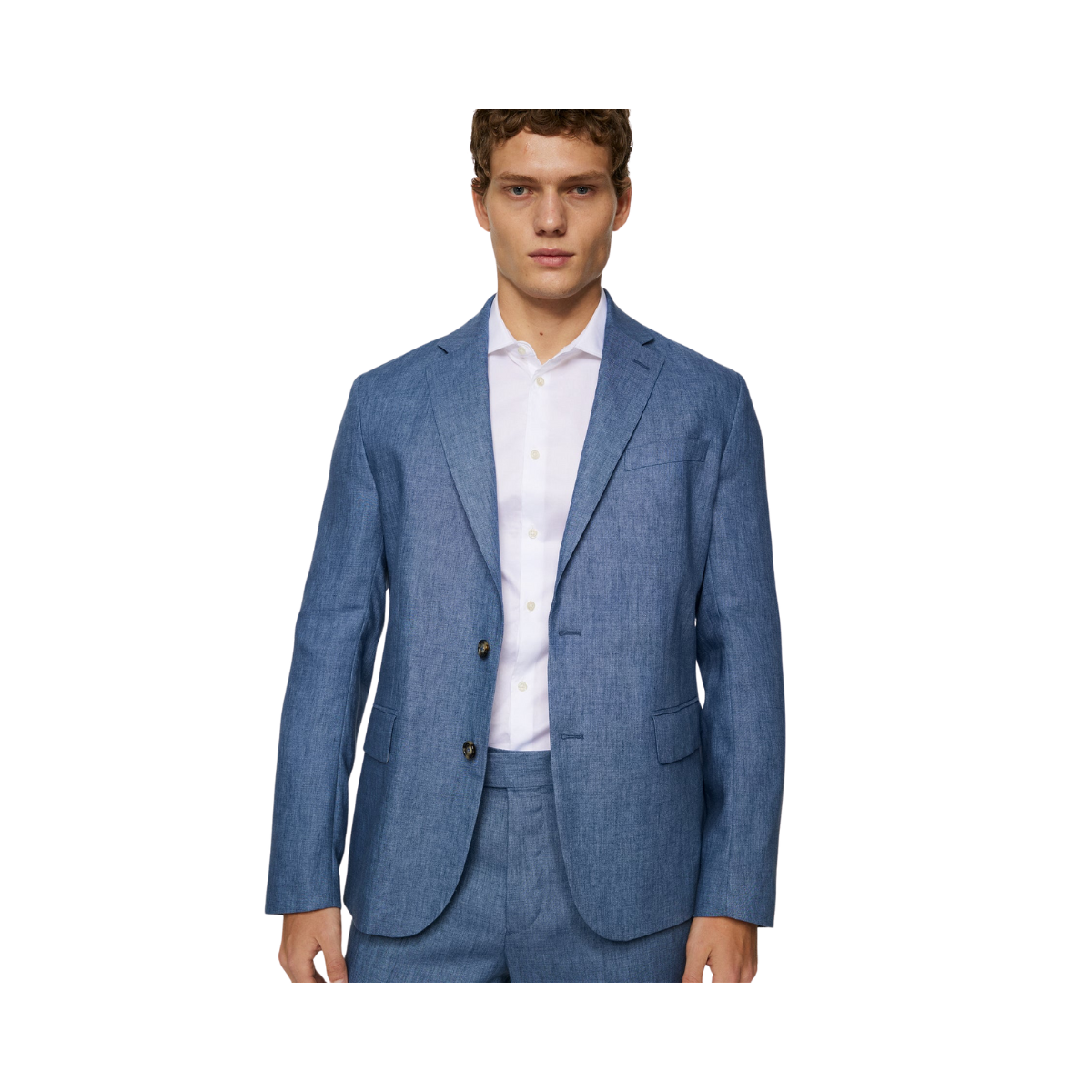 Elton U Super Linen Blazer - Rain Washed