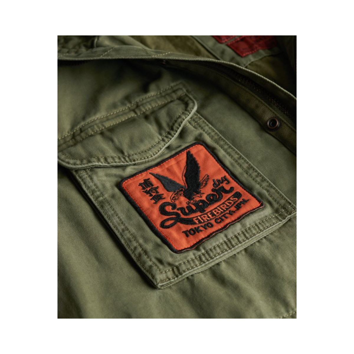 Patched M65 Jacket - 8MI Dusty Olive Green