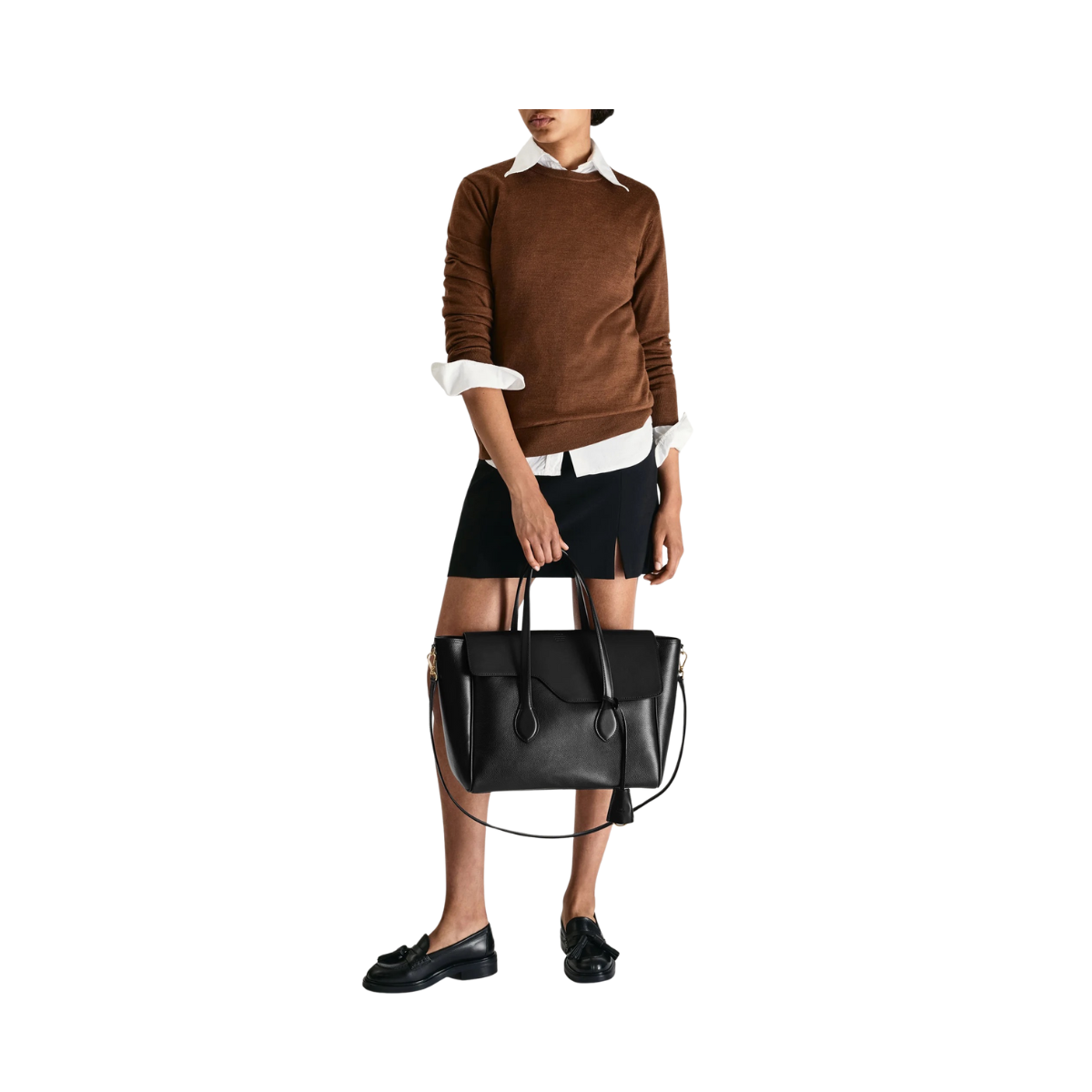 Merlara Leather Handbag - 900 Black