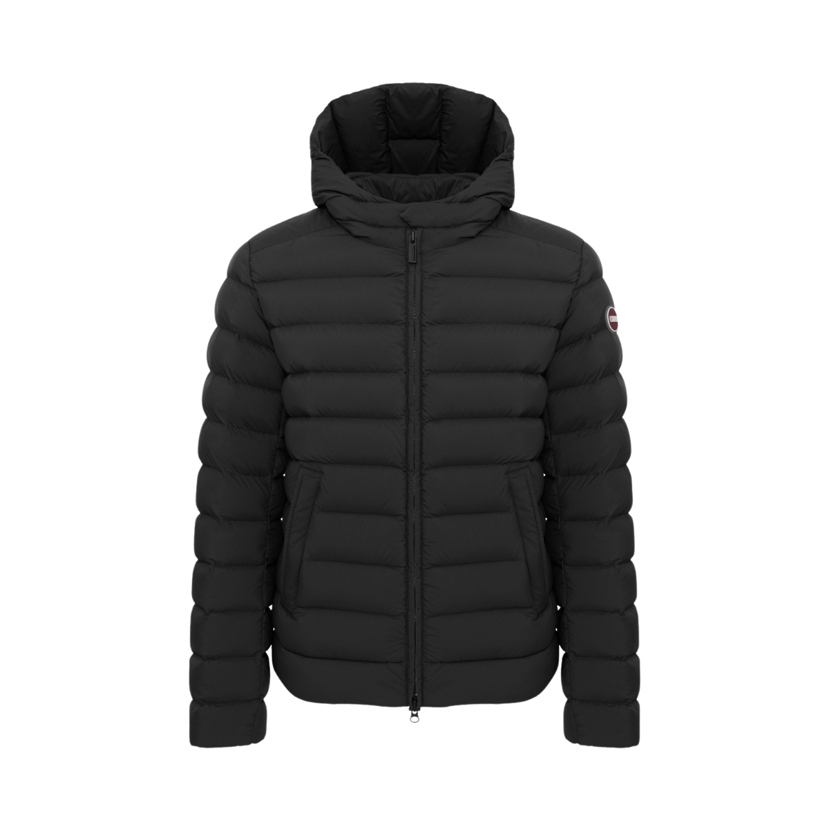 Mens Down Jacket with Hood - Black-Vulcan
