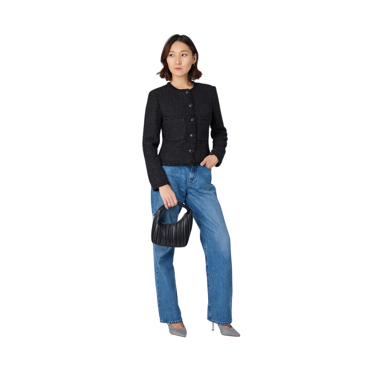 Alexa Tweed Jacket - Black