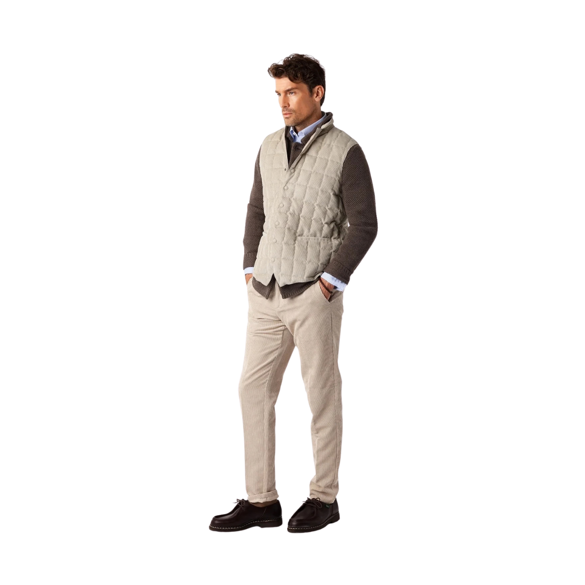 Tech Cord Vest - Light Sand