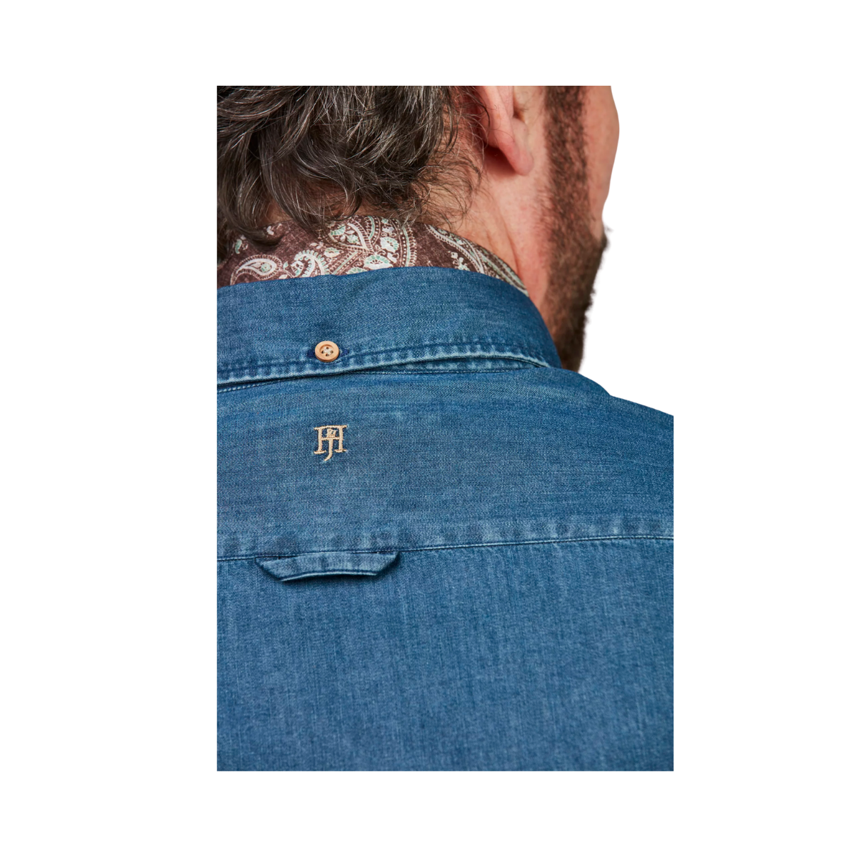 Teo Slub Denim Shirt - Blue