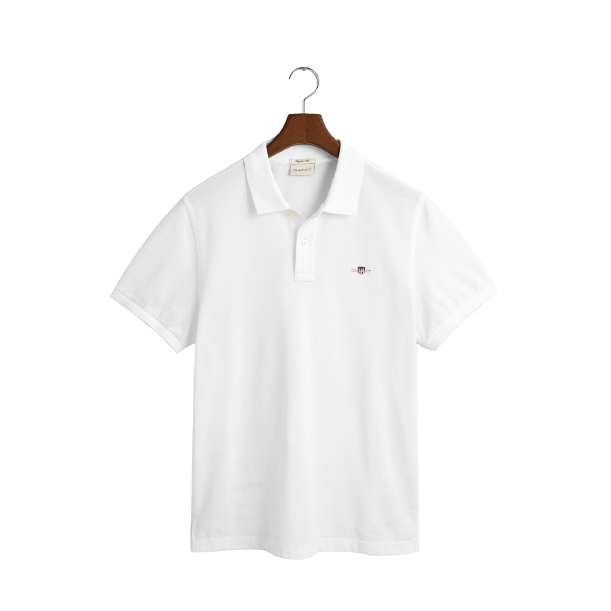 Reg Shield Ss Pique Polo - White