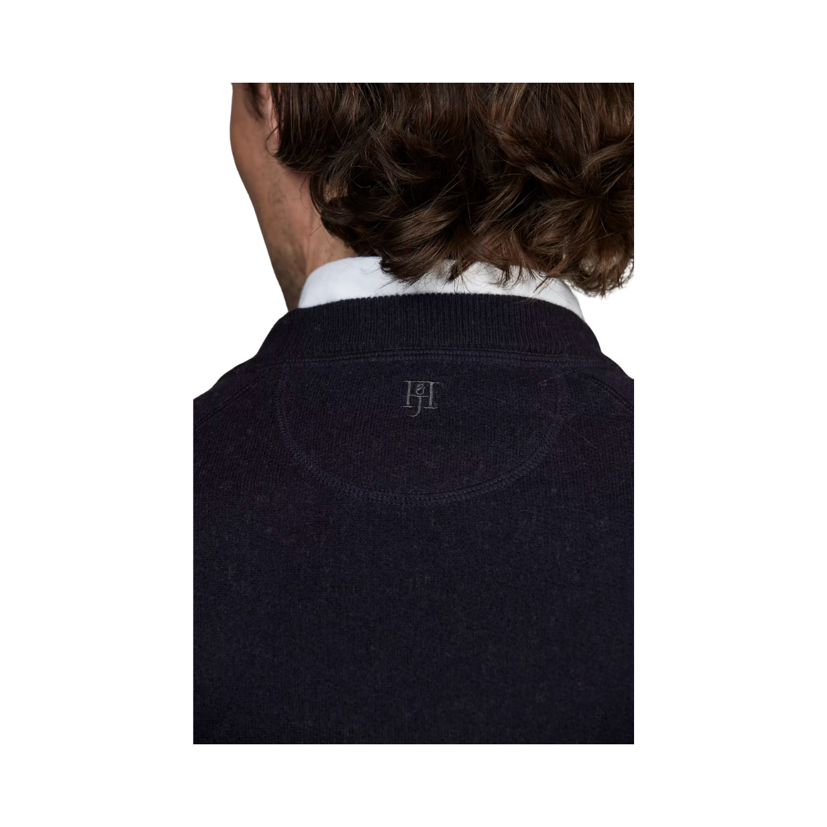 Crew Neck College Sweater - Navy