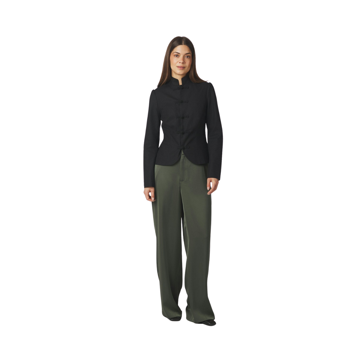 Ardena Linen Blazer - 100 Black