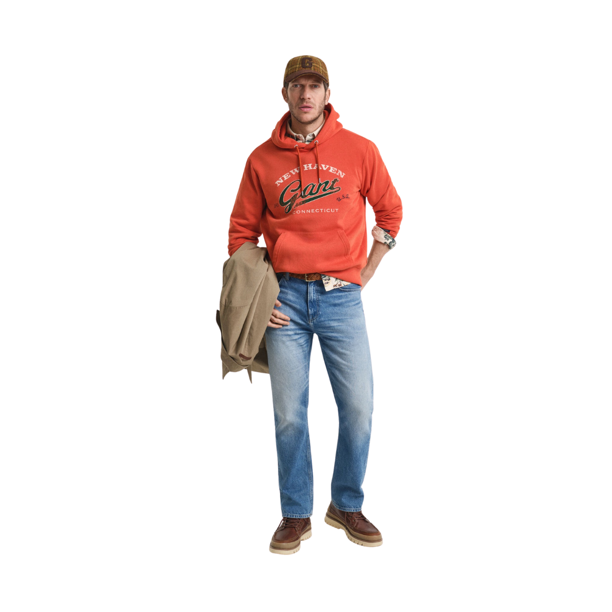 Graphic Hoodie - Deep Orange