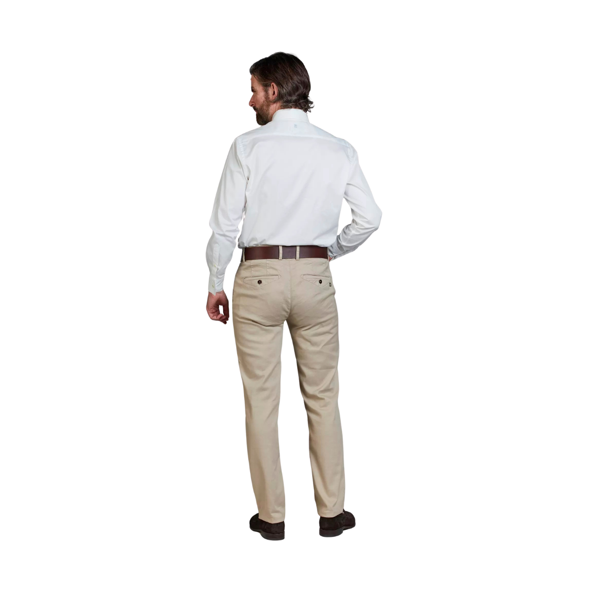 Cotton/Linen Stretch Chino - Beige