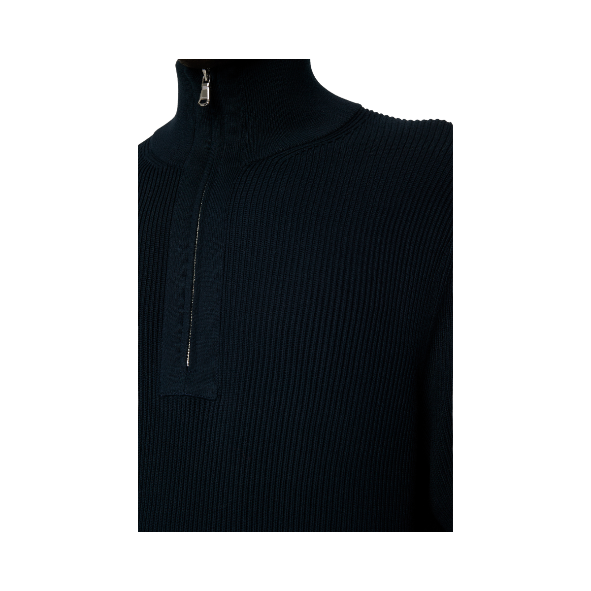 Alex Half Zip Knitted Sweater - Navy