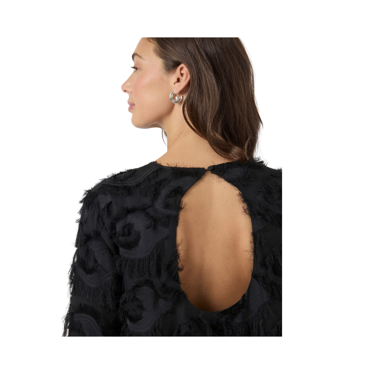 YASDIO LS SHORT DRESS - Black