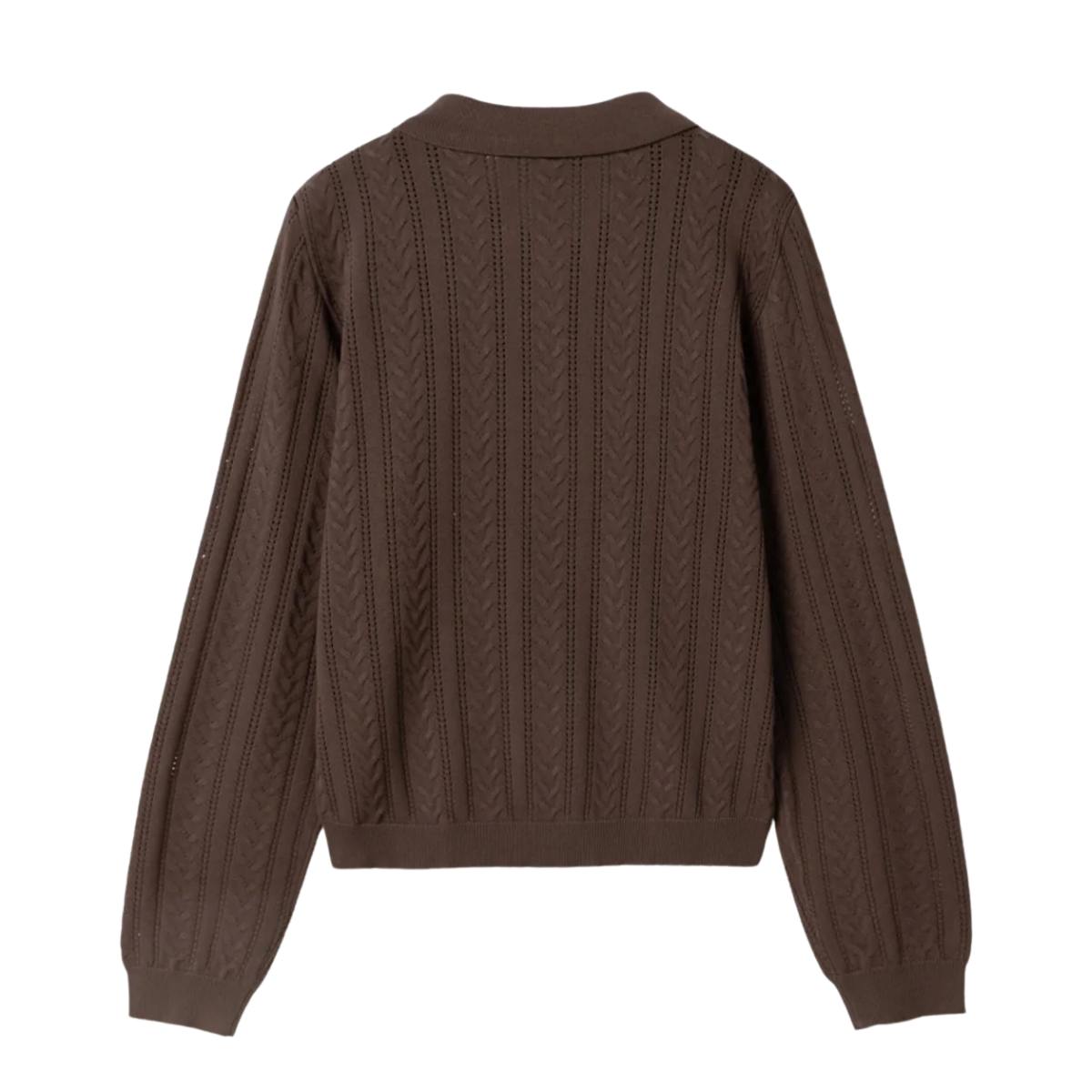 N-Mecca LS Knit Polo - Coffee