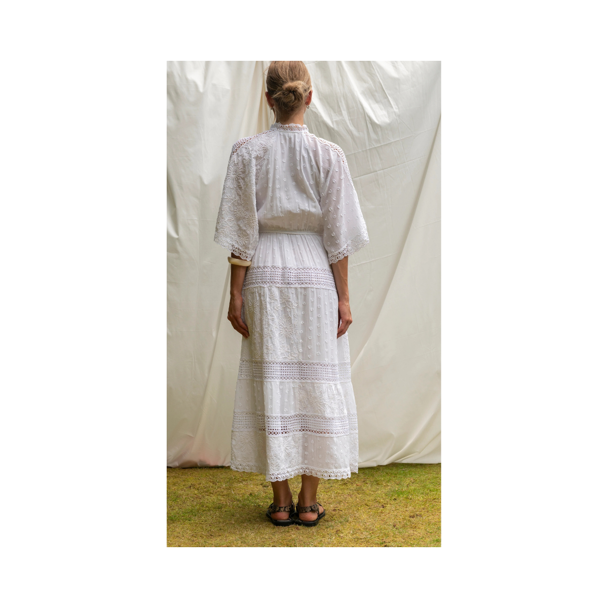 Villa Maxi Dress - White Mix