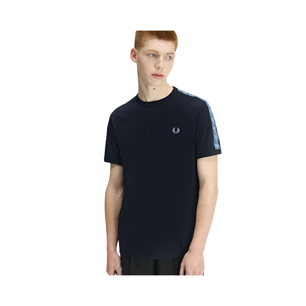 Contrast Tape Ringer Tee - Navy