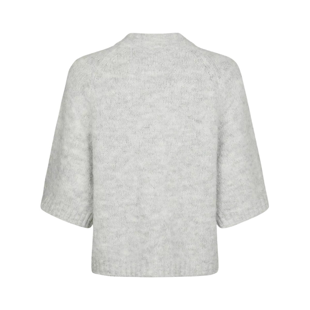 Benuta Fluffy Knit Cardigan - Light Grey Melange