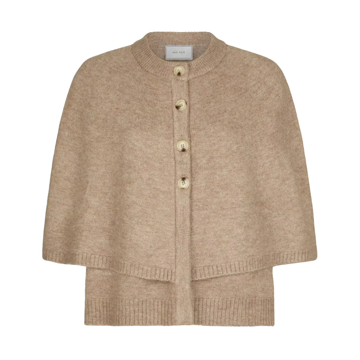 Josei Double Knit Cape - Beige