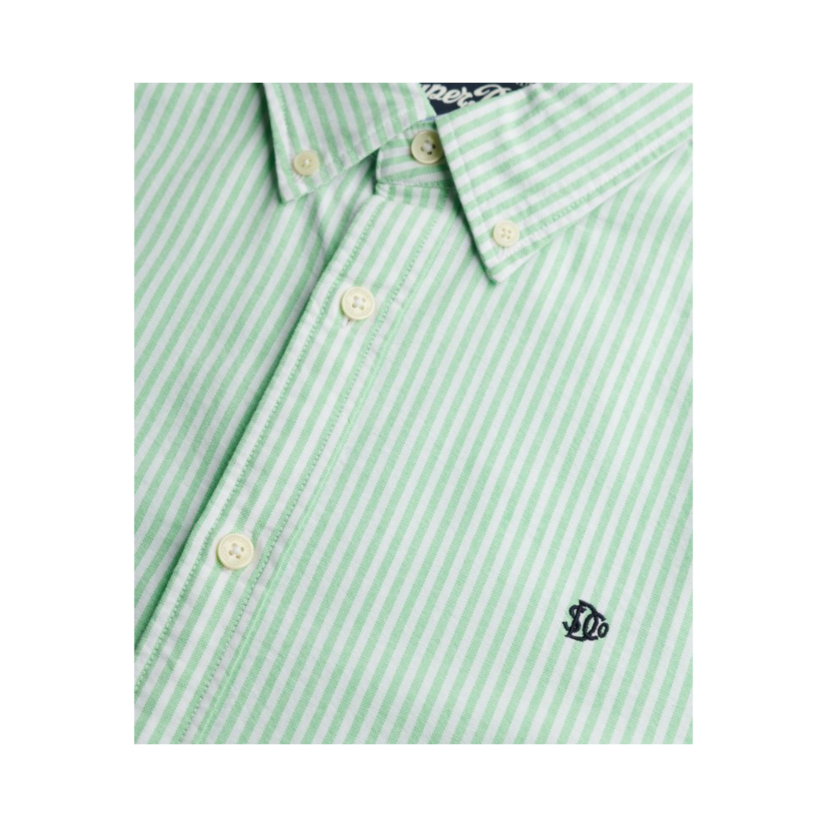 Preppy Oxford L/S Shirt - Mint Stripe