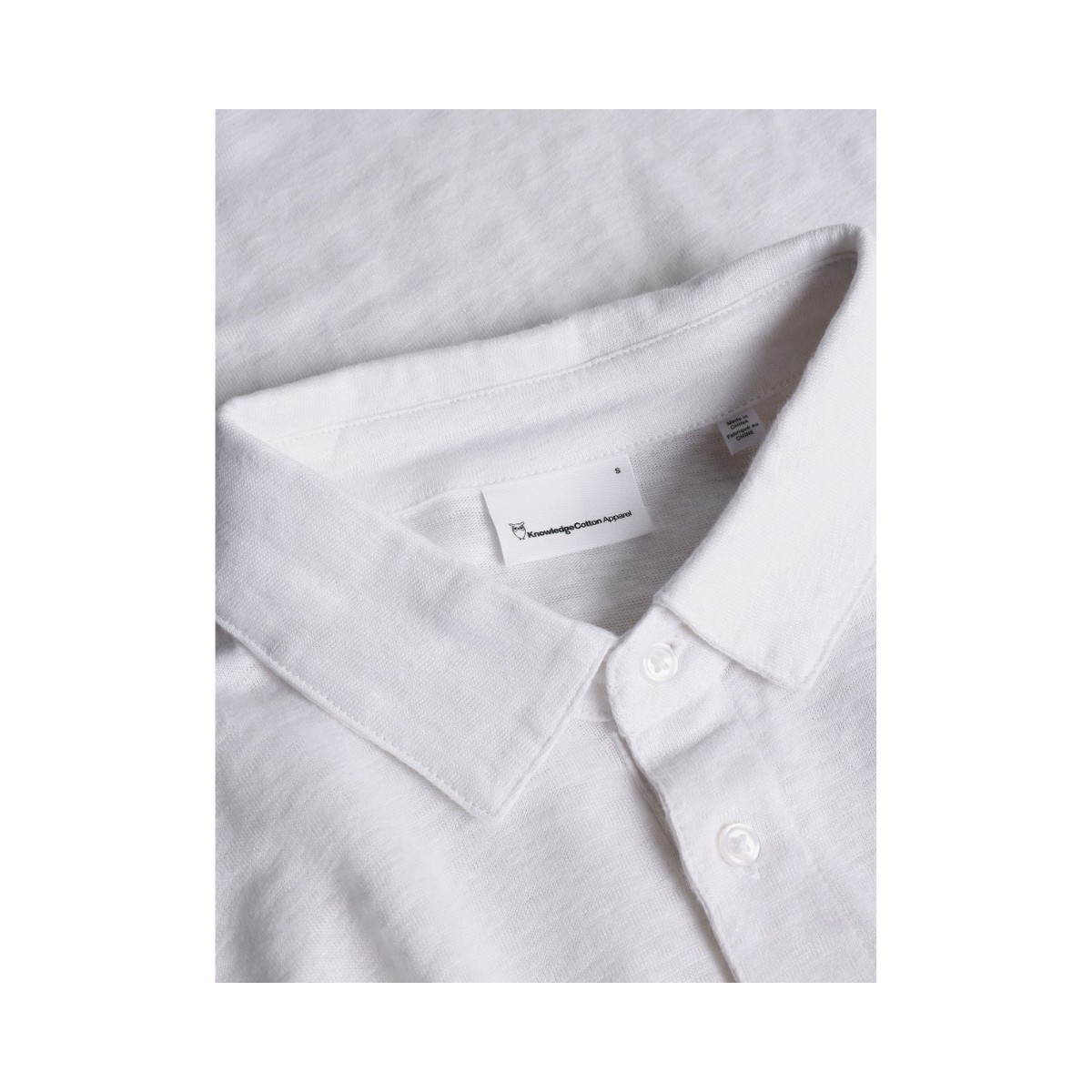 Linen polo - Bright White
