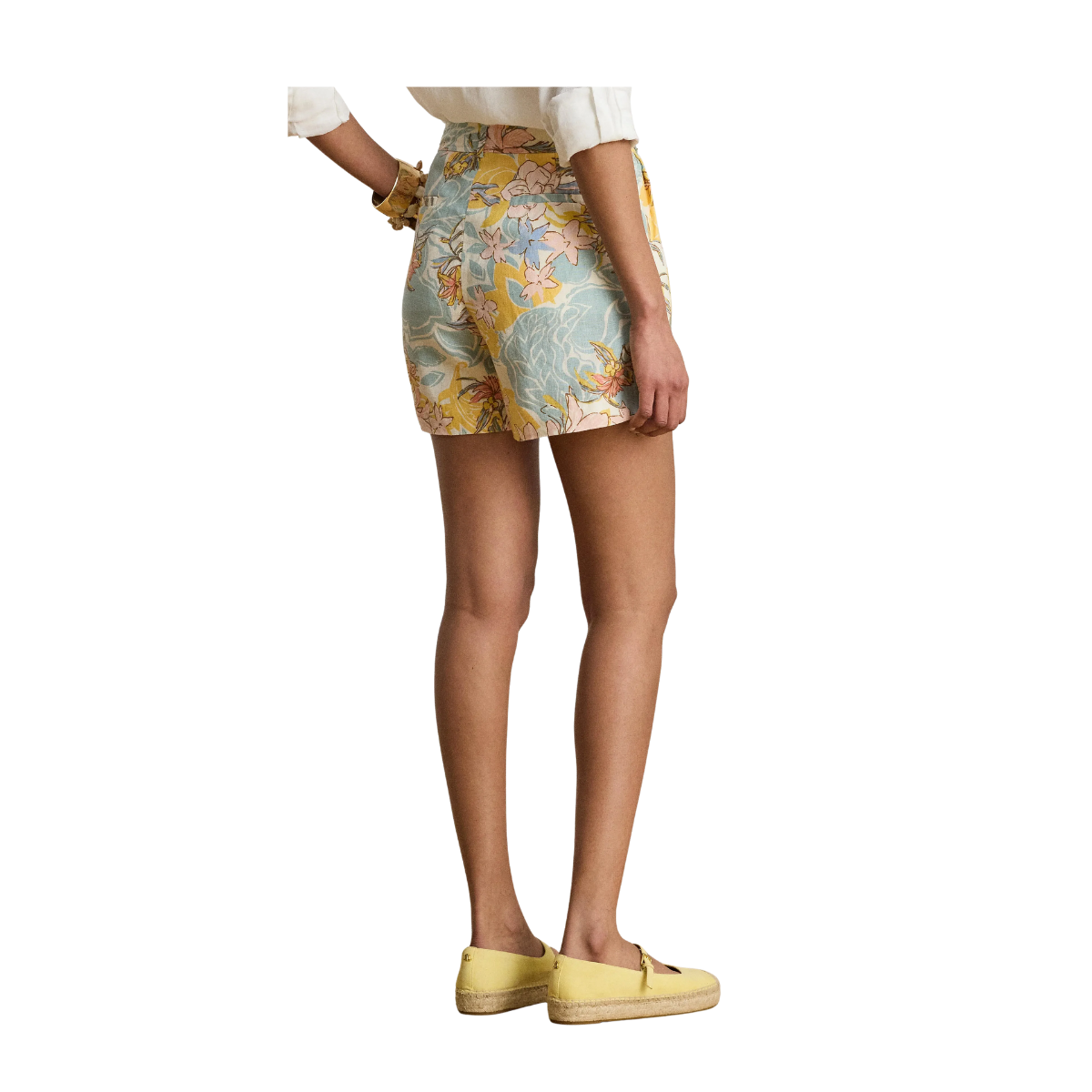 Woven Shorts - Cream/Blue Multi