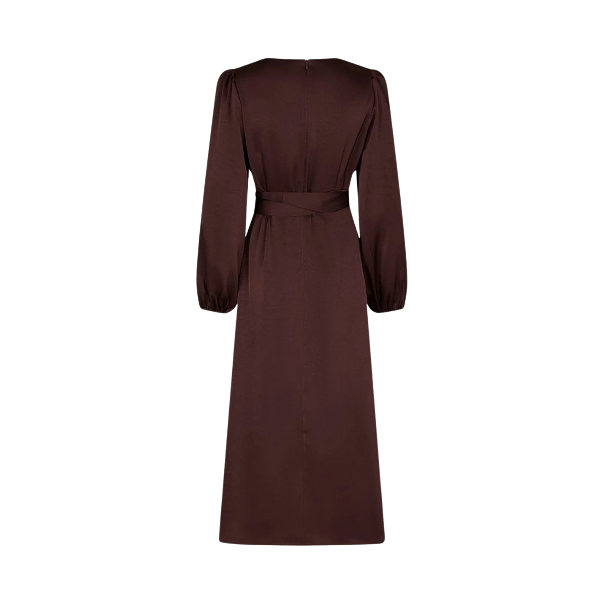 Colbie Heavy Sateen Dress - Burgundy