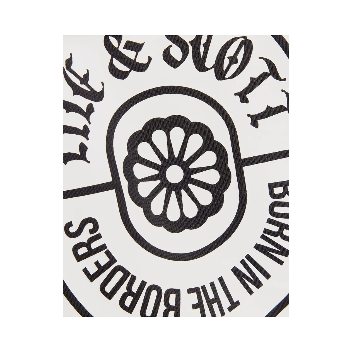 Borders Label Graphic Hoodie - Jet Black