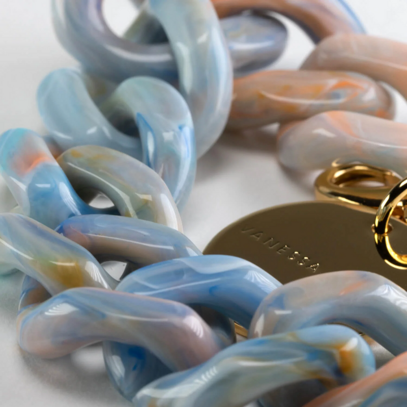 Flat chain bracelet - Sea vawe