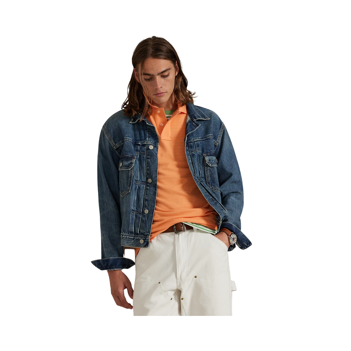 Custom Slim Fit Mesh Polo Shirt - Pompano Orange