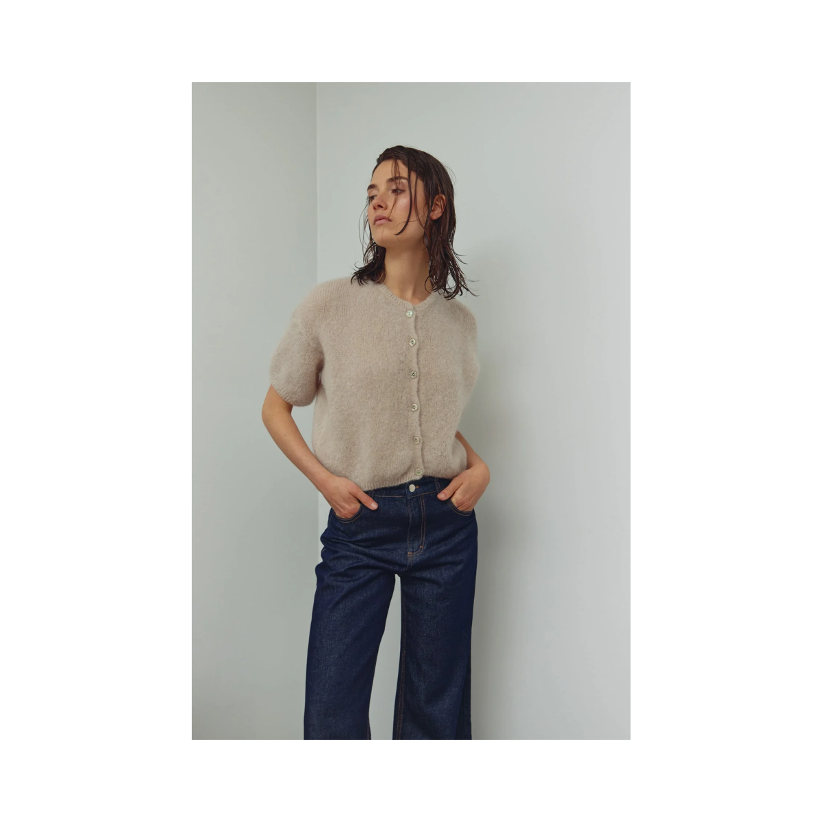 Lorell Knit Cardigan - Beige