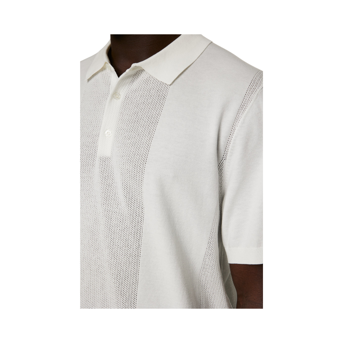 Reymond Solid Stripe Polo - White