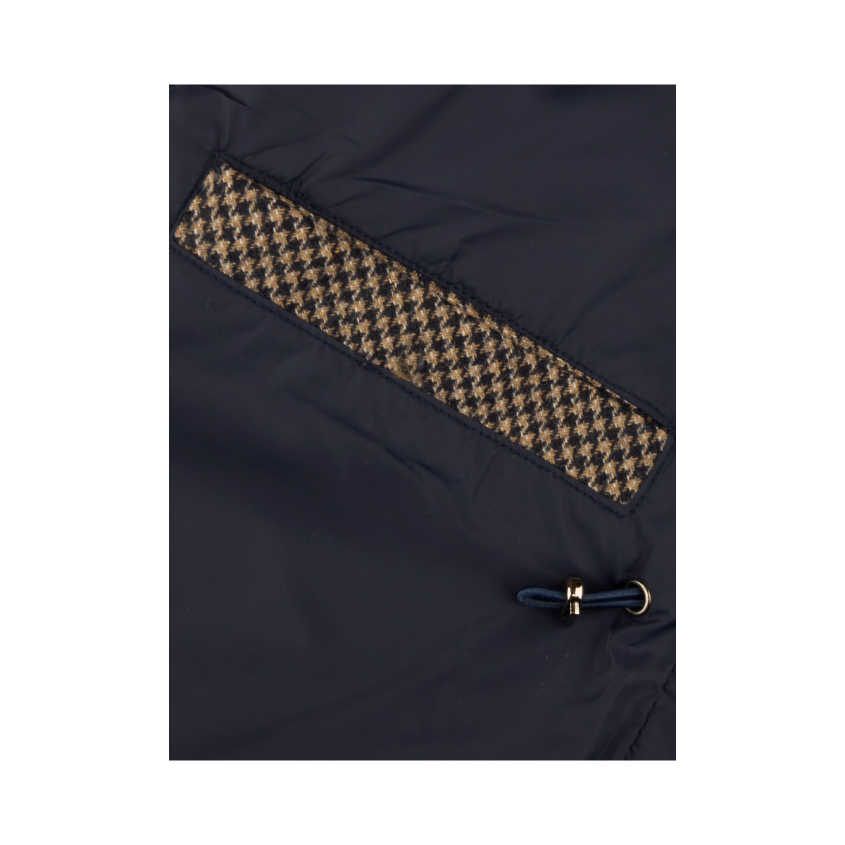 Vest Buttoned Padded Wool - Navy Pattern