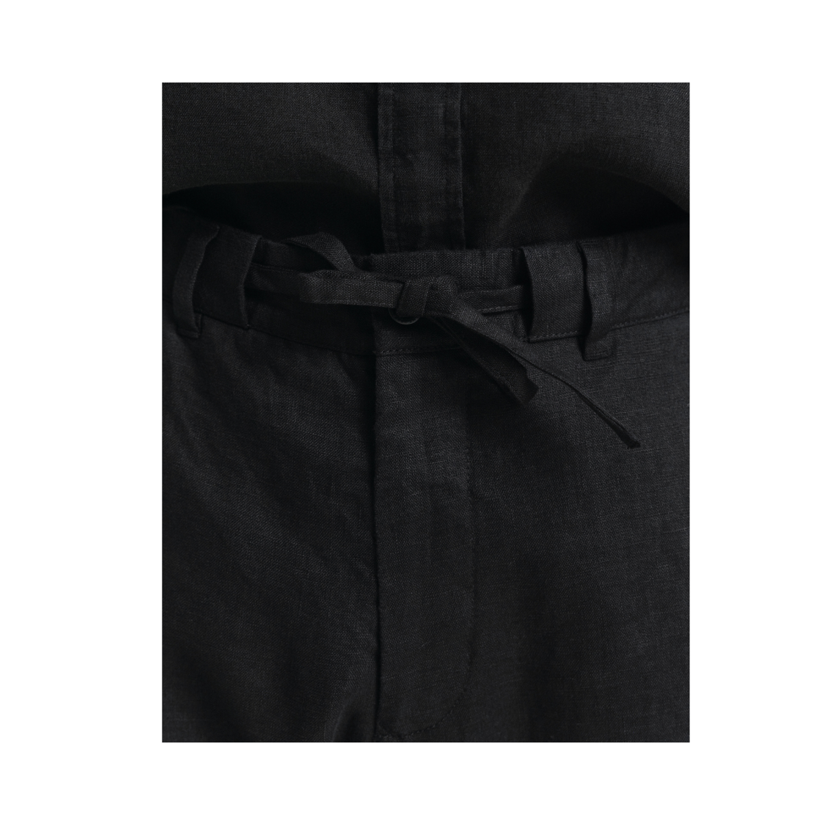 Relaxed Linen DS Pants - Black