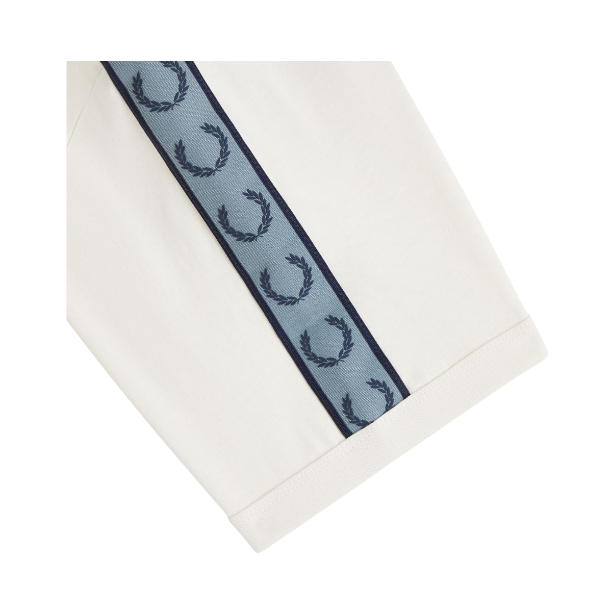 Contrast Tape Ringer Tee - Ecru/Navy