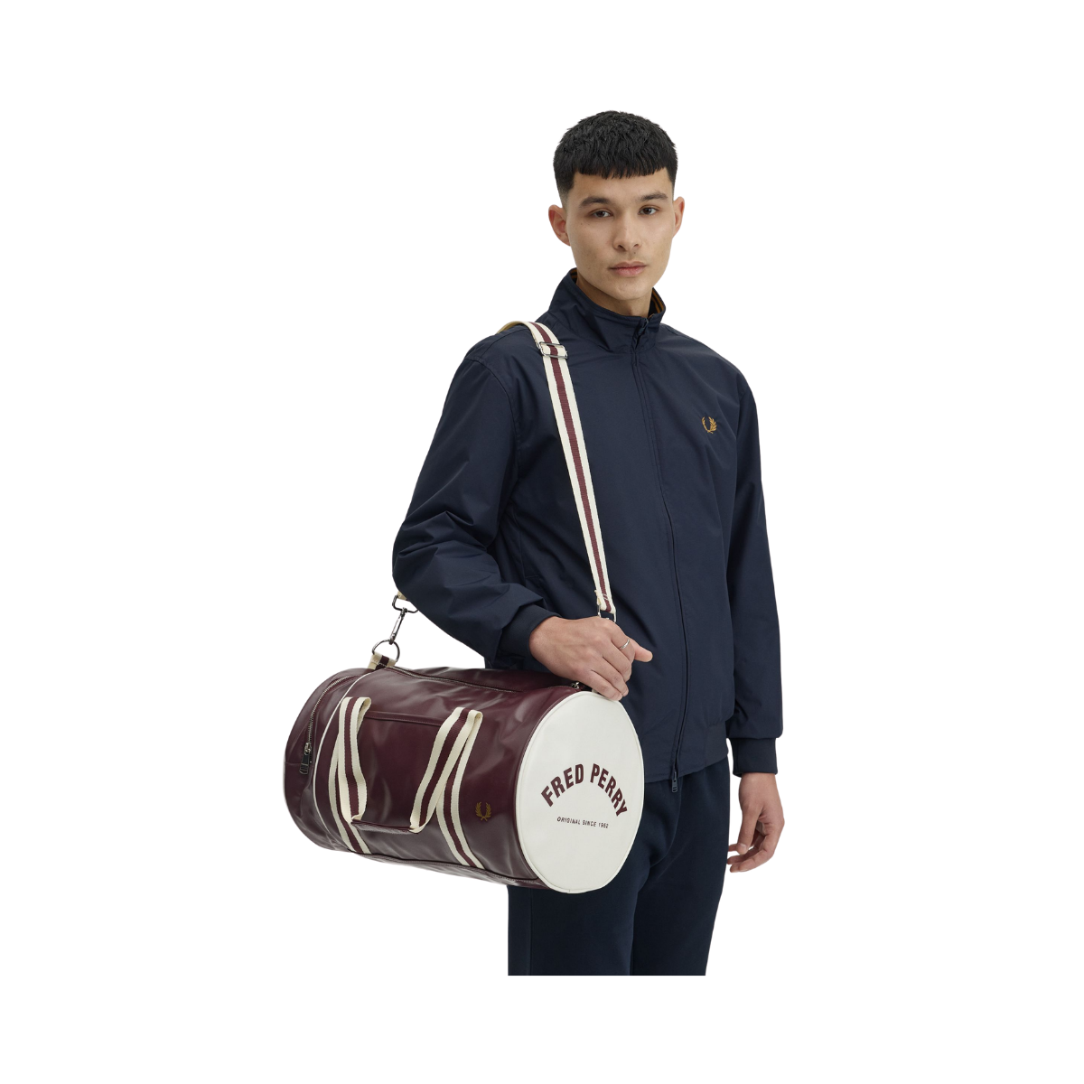 Classic Barrel Bag - Oxblood/Ecru