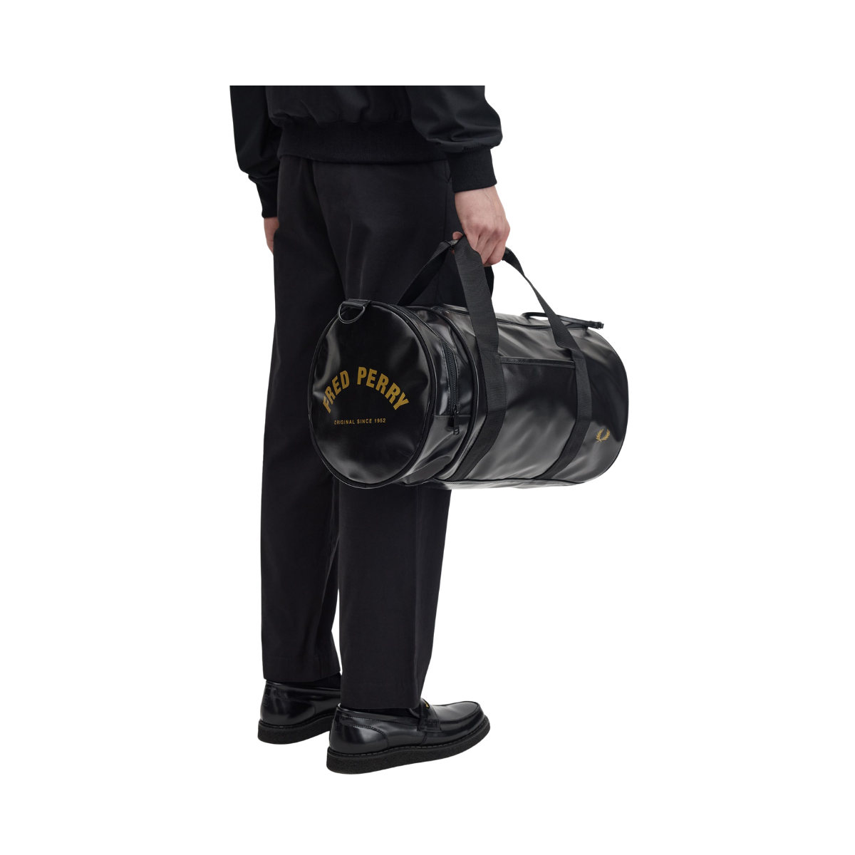 Tonal Classic Barrel Bag - Black/Gold