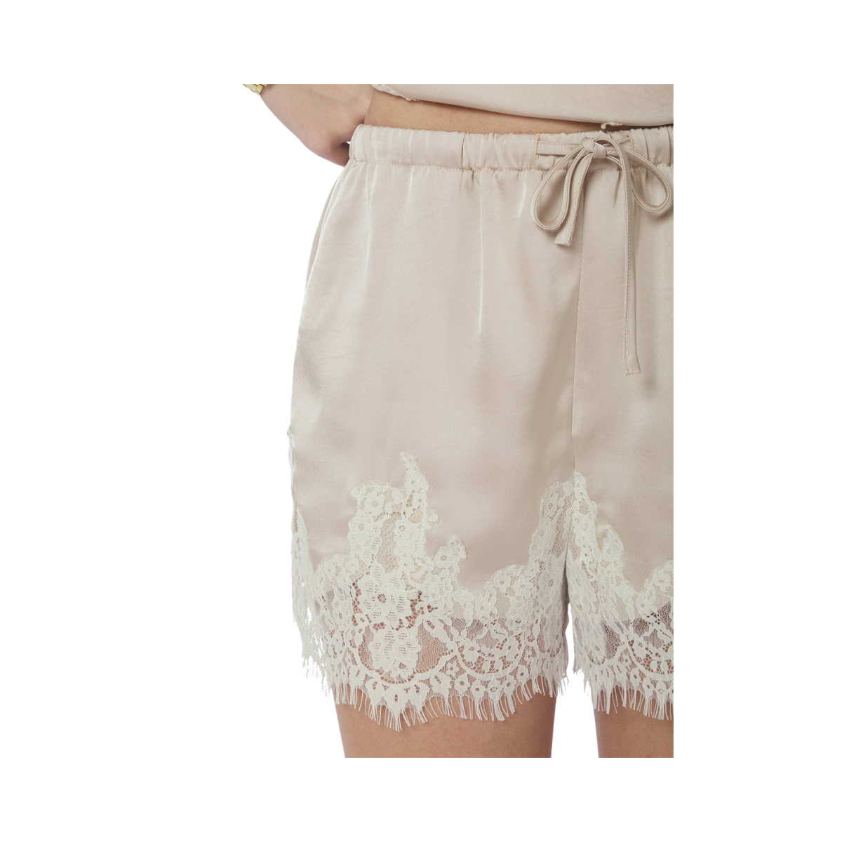 Siena Lace Shorts - Champagne
