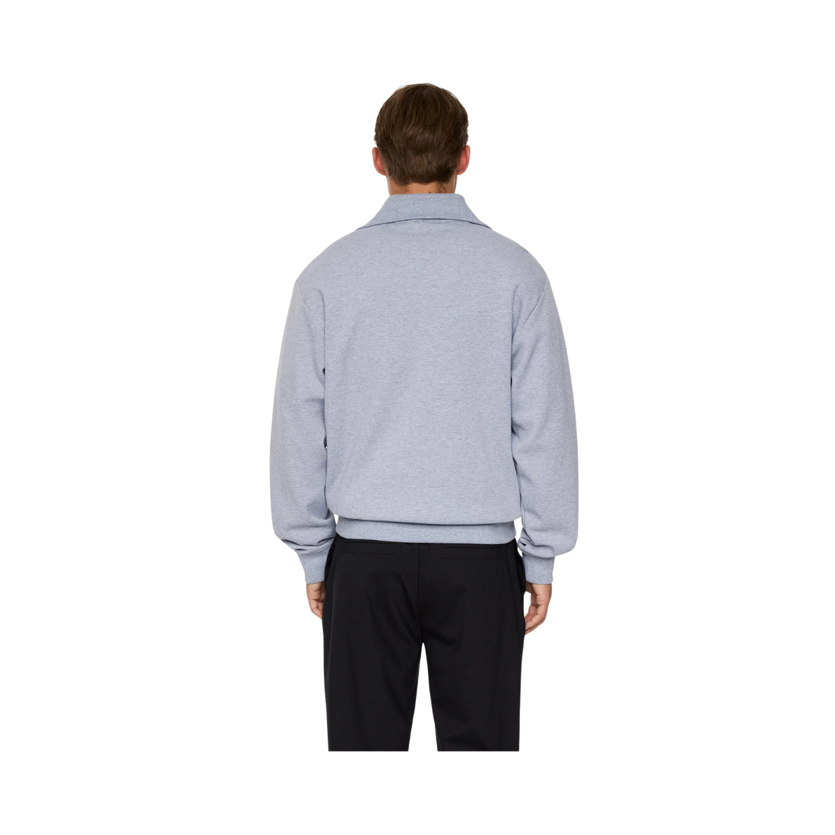 Callan quarter zip - Medium Grey Melange