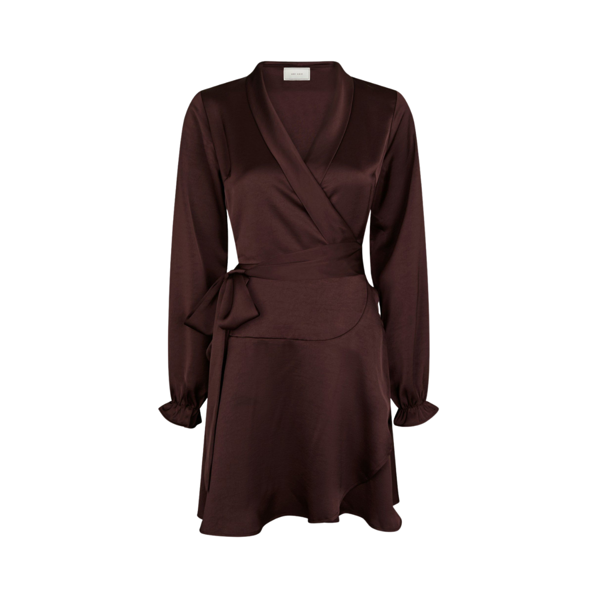 Colbie Heavy Sateen Dress - Burgundy