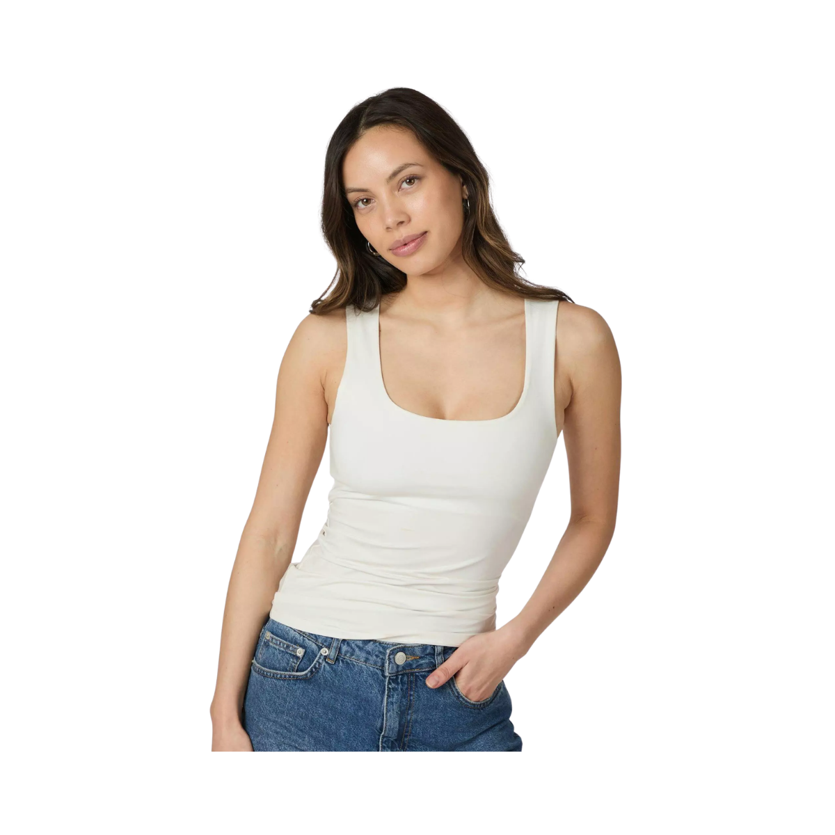 Sophia Jersey Top - Off White