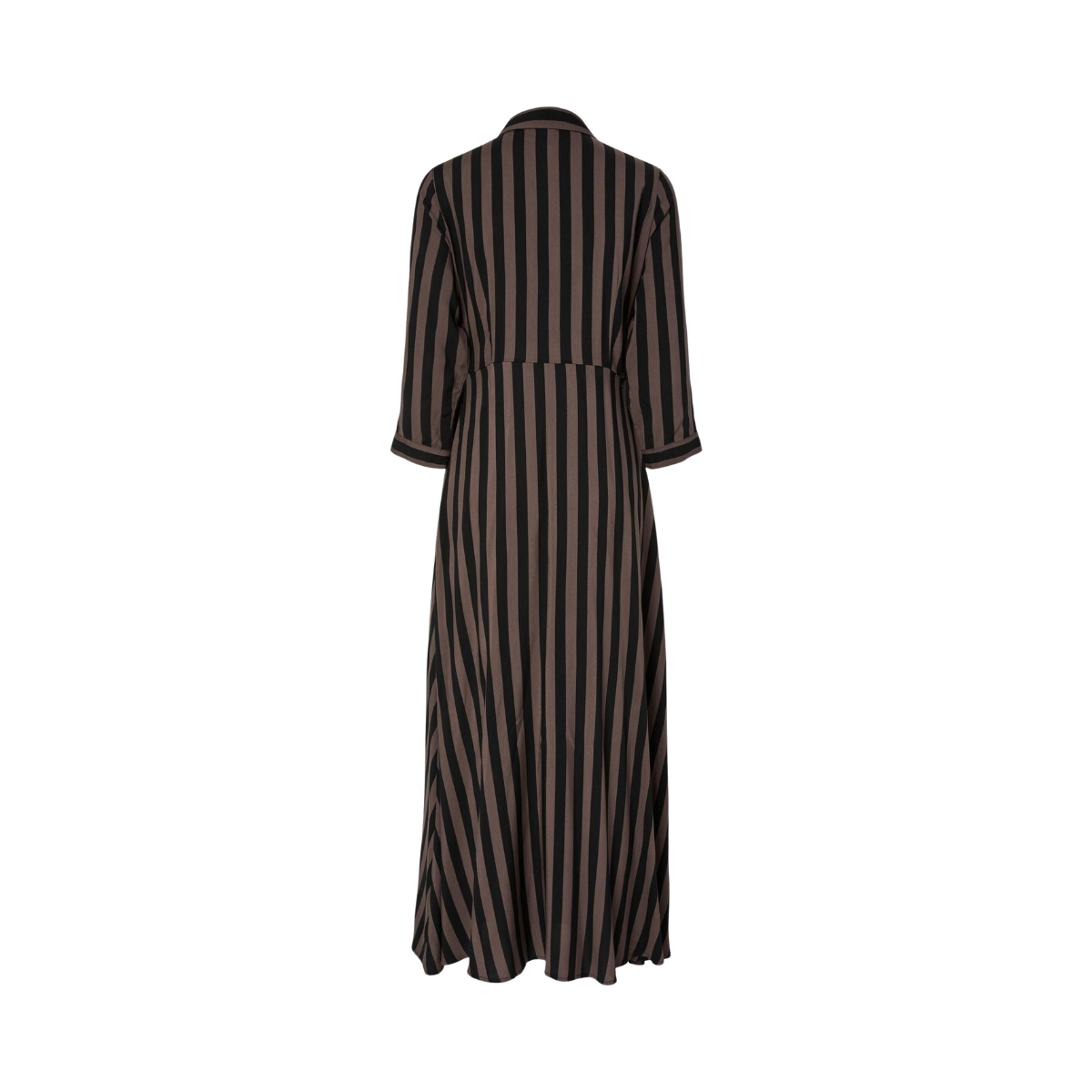 YASSavanna Long Shirt Dress - Chocolate brown