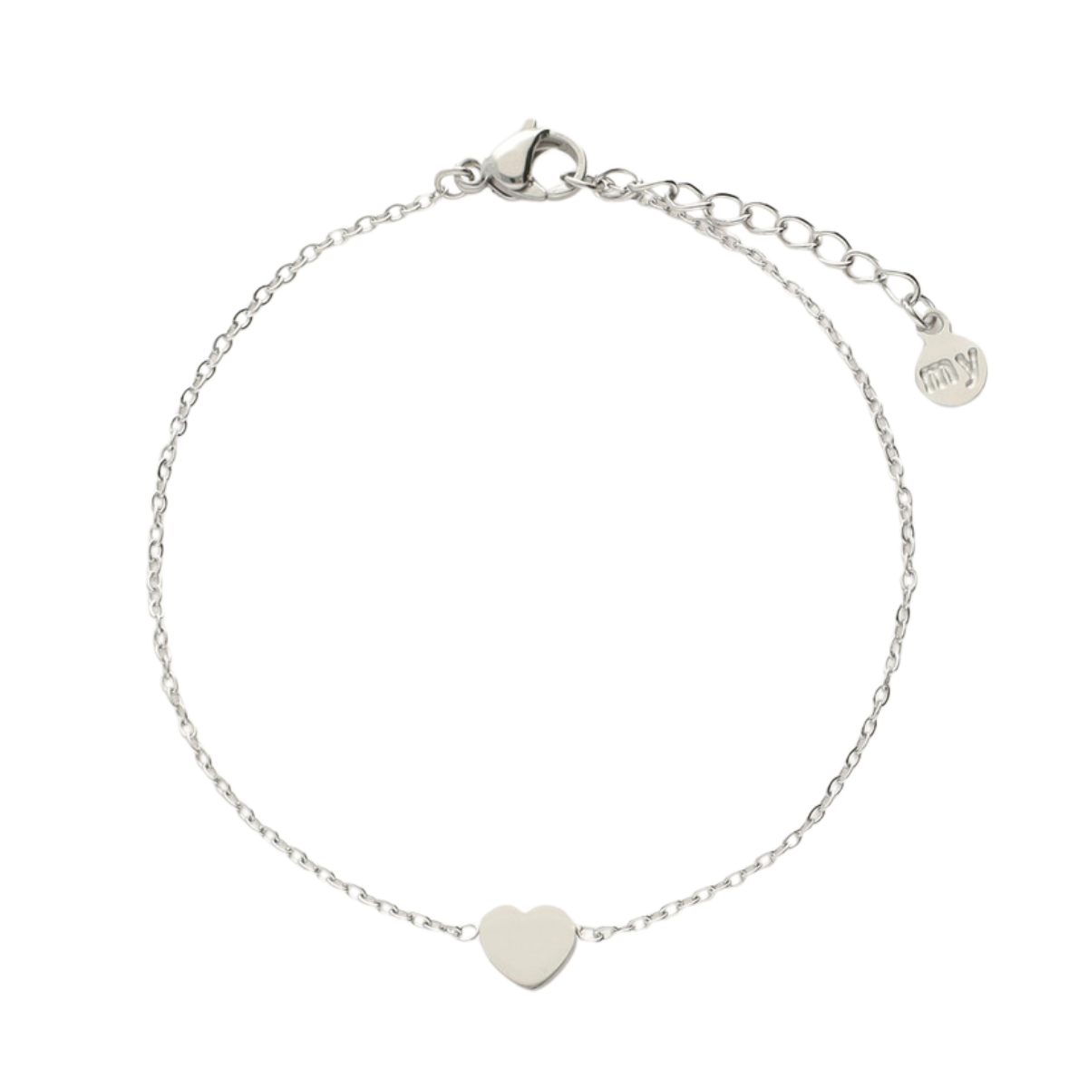 Bracelet With Heart - Silver